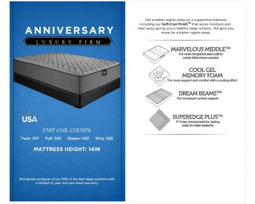 ANNIVERSARY LUXURY FIRM MATTRESS